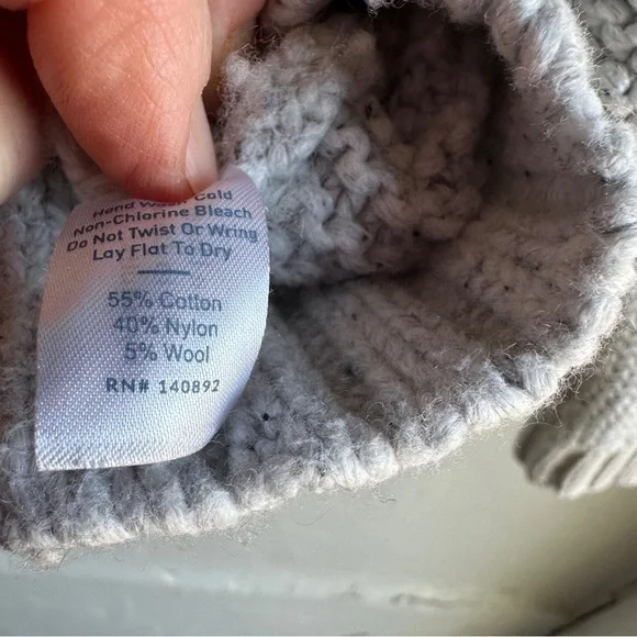 Marine Layer Remi Cozy Knit Wool Blend Mock Neck Sweater‎ Fishermen Knit Sz M - Picture 5 of 12